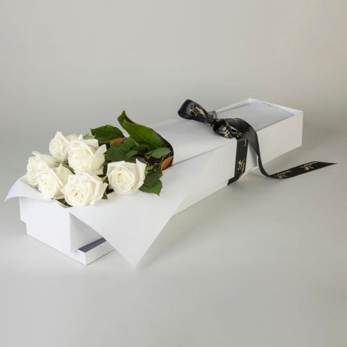 Roses with Love in White